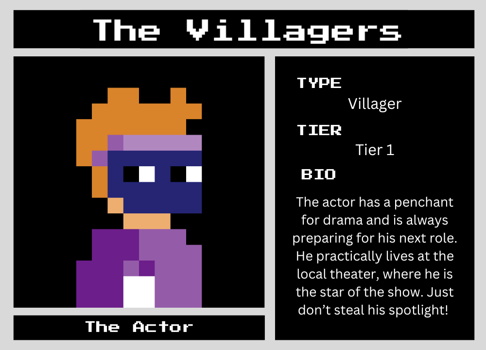 The Actor — one of 101 character biographies